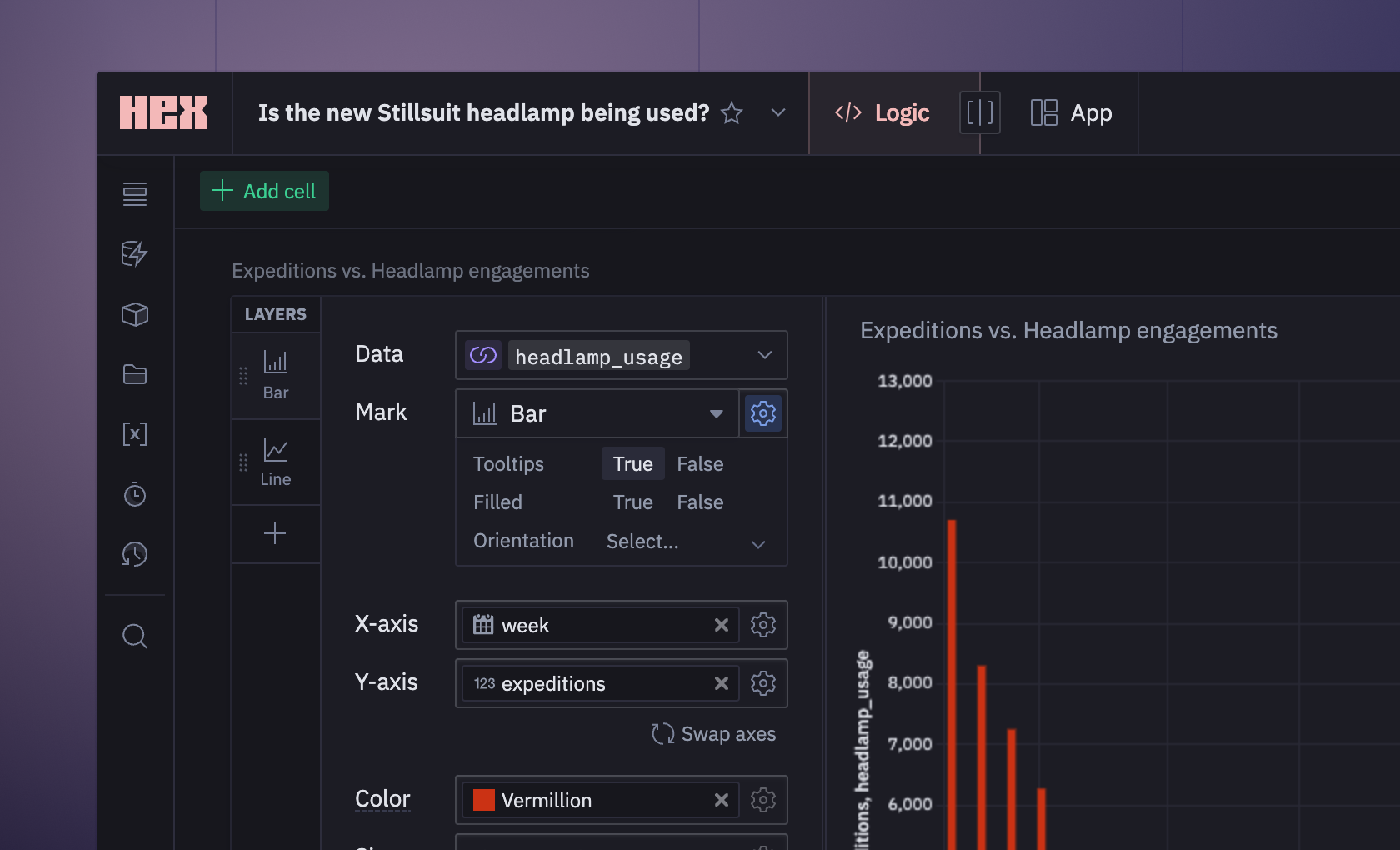 Dark Mode, Notebook diff, chart improvements, and Slack | Learn | Hex ...