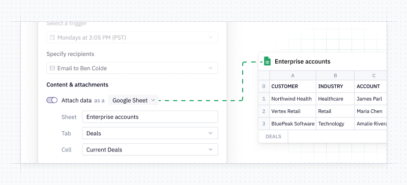 Google Sheets Export