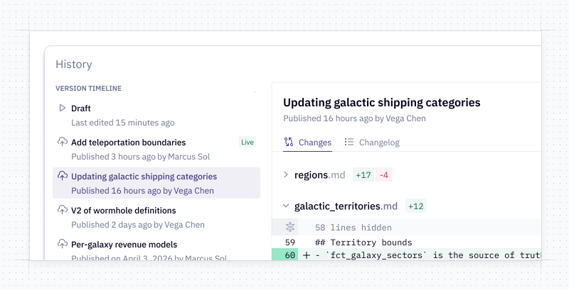 Keep track of how your guides have changed