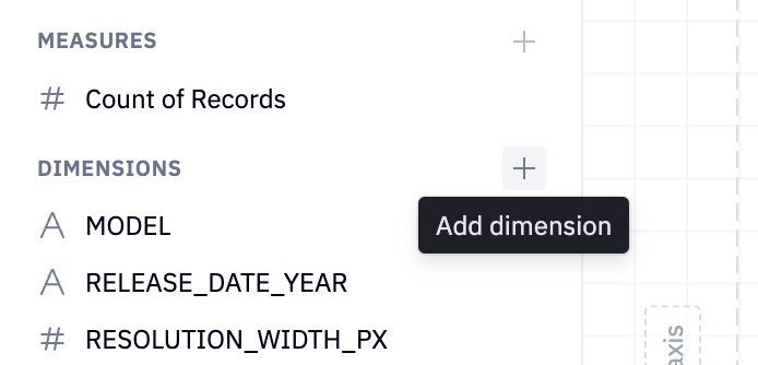 Calculations can be added from the left field list