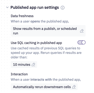 App run options
