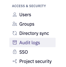 Audit logs are found in the Audit Log section of the Admininstration page.