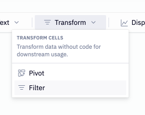 Creating a Filter cell