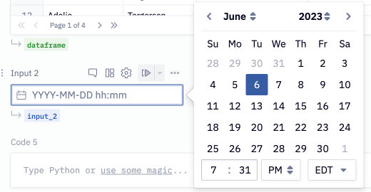 Date input parameter