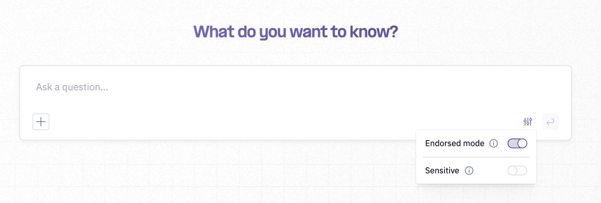 Use the Threads or Notebook agent in Endorsed mode
