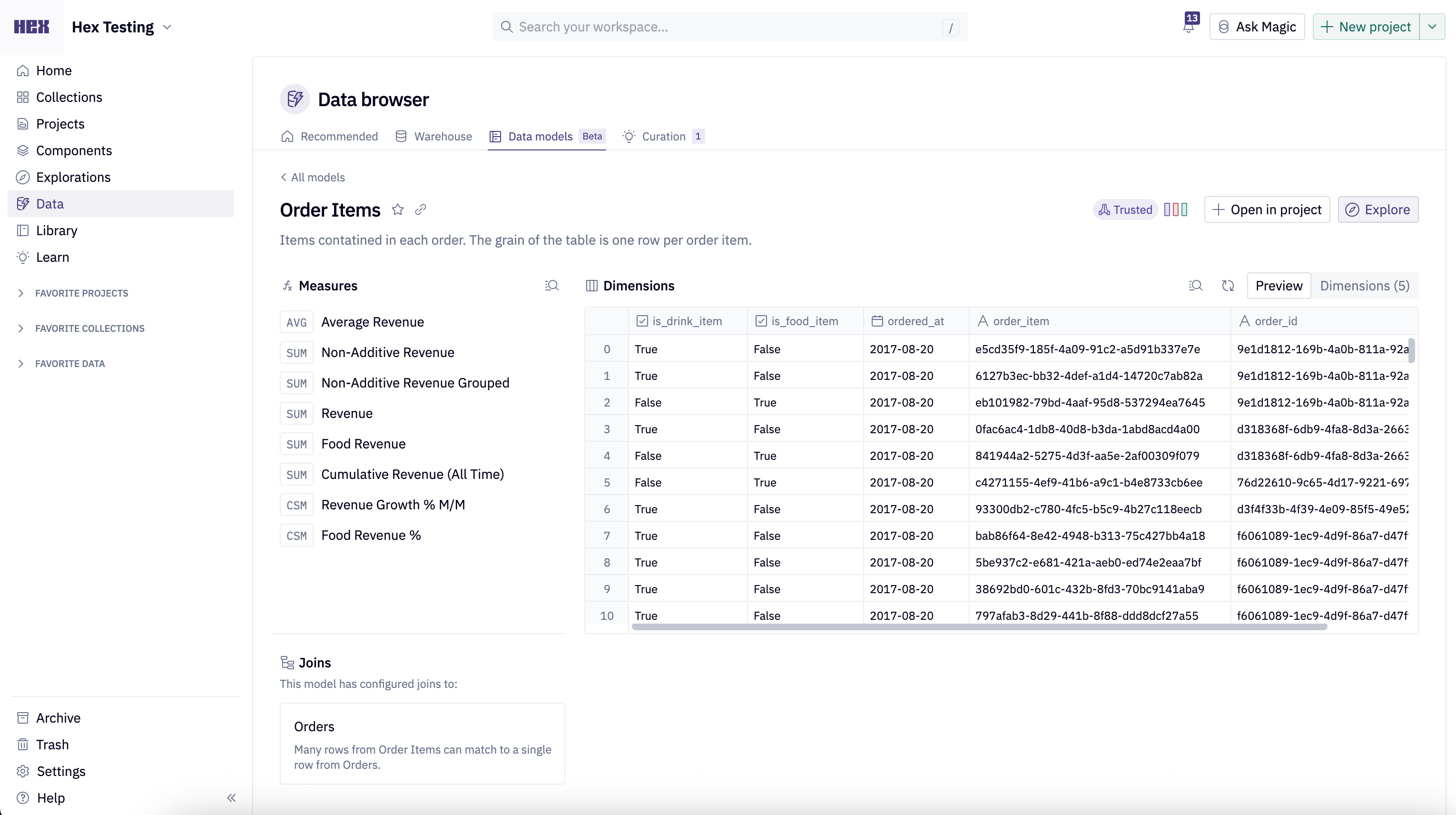 Using semantic projects | Learn | Hex Technologies