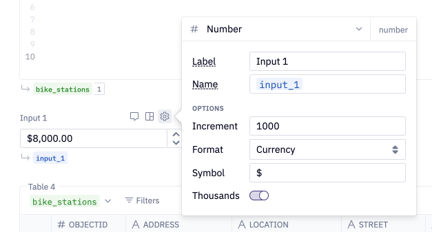 Number Input Cell