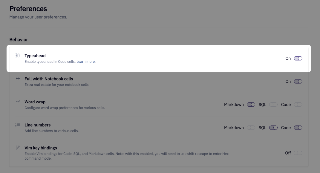 Enable Typeahead for personal use