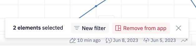 Add a project filter to the app builder via the toolbar