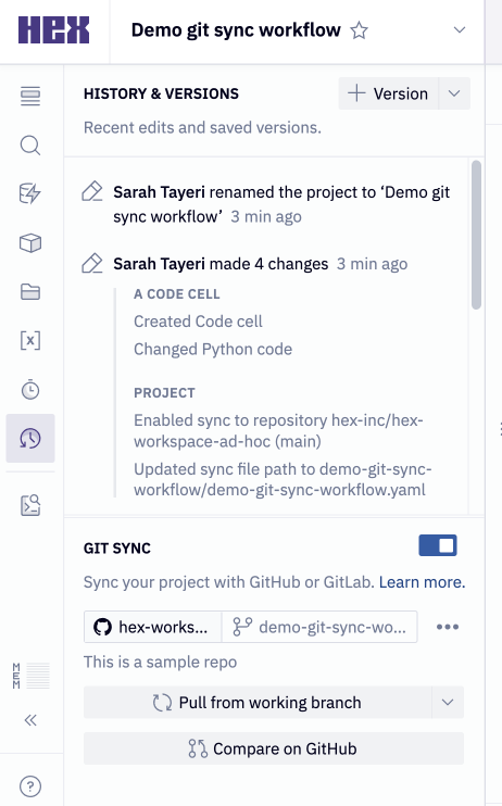 Pull upstream change into your draft Hex project.