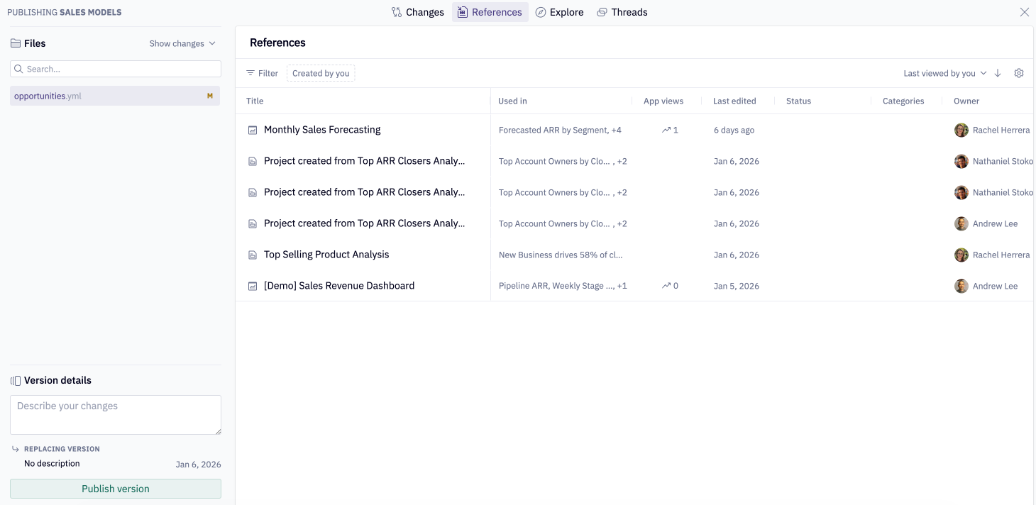 See semantic model references
