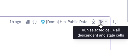 Run a SQL cell via the Run button