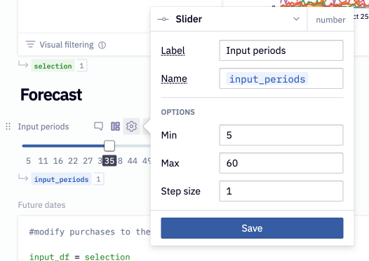 Slider Input Cell