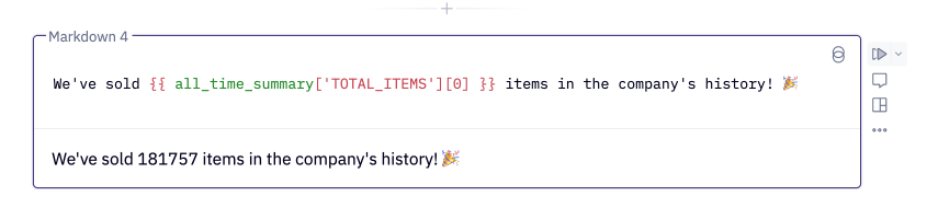 Reference the results of a SQL cell in Markdown