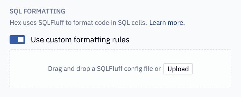 SQL formatting | Learn | Hex Technologies