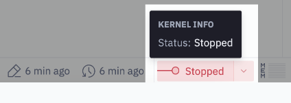 An expired kernel must be restarted to execute cells.