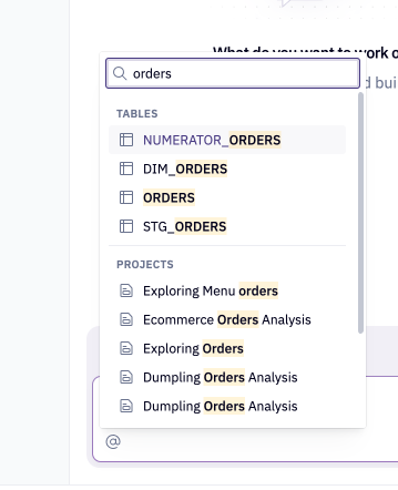 Table mentions in semantic authoring