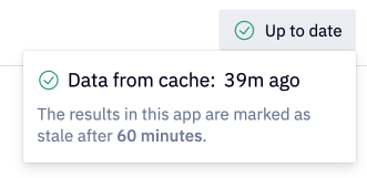 Up to date icon with cache age