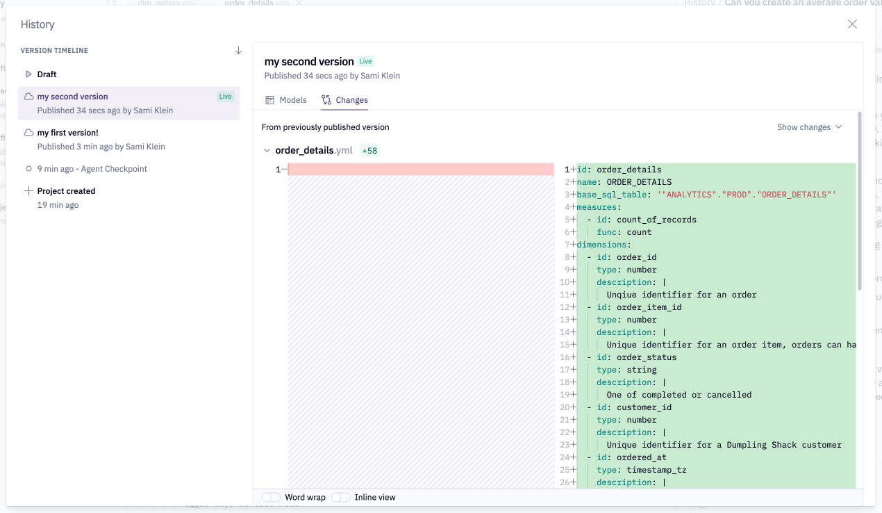 Versioning in the semantic authoring workbench
