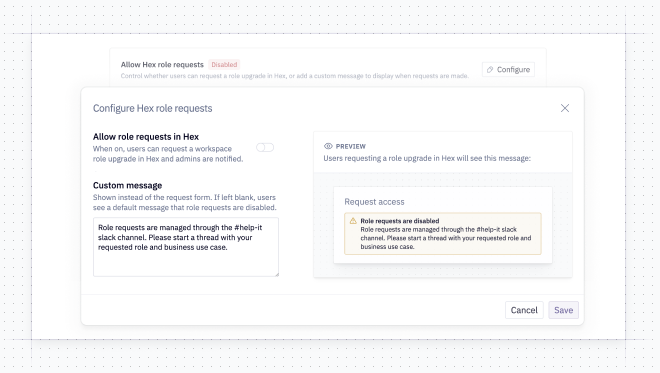 enterprise user role request