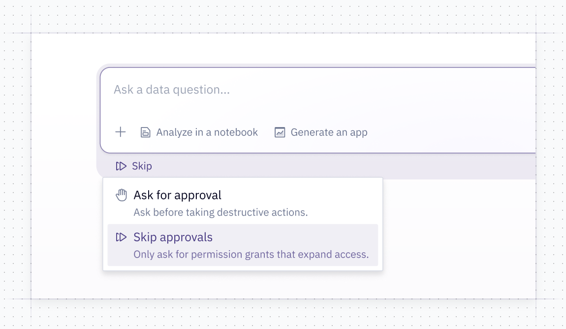 skip agent approvals