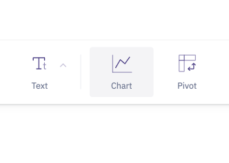 Add chart from add cell bar