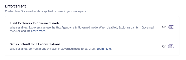 Enforcing Governed mode