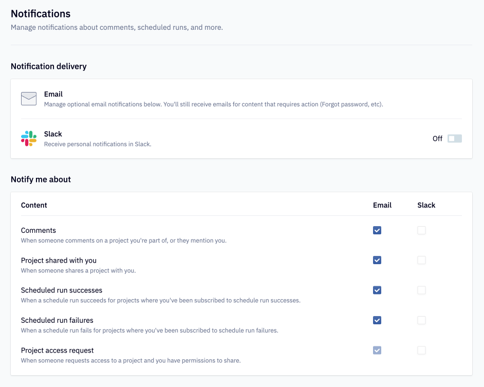 Customize your notification preferences