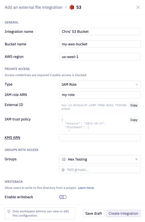 S3 IAM role authentication
