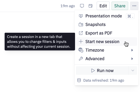 Start a new session