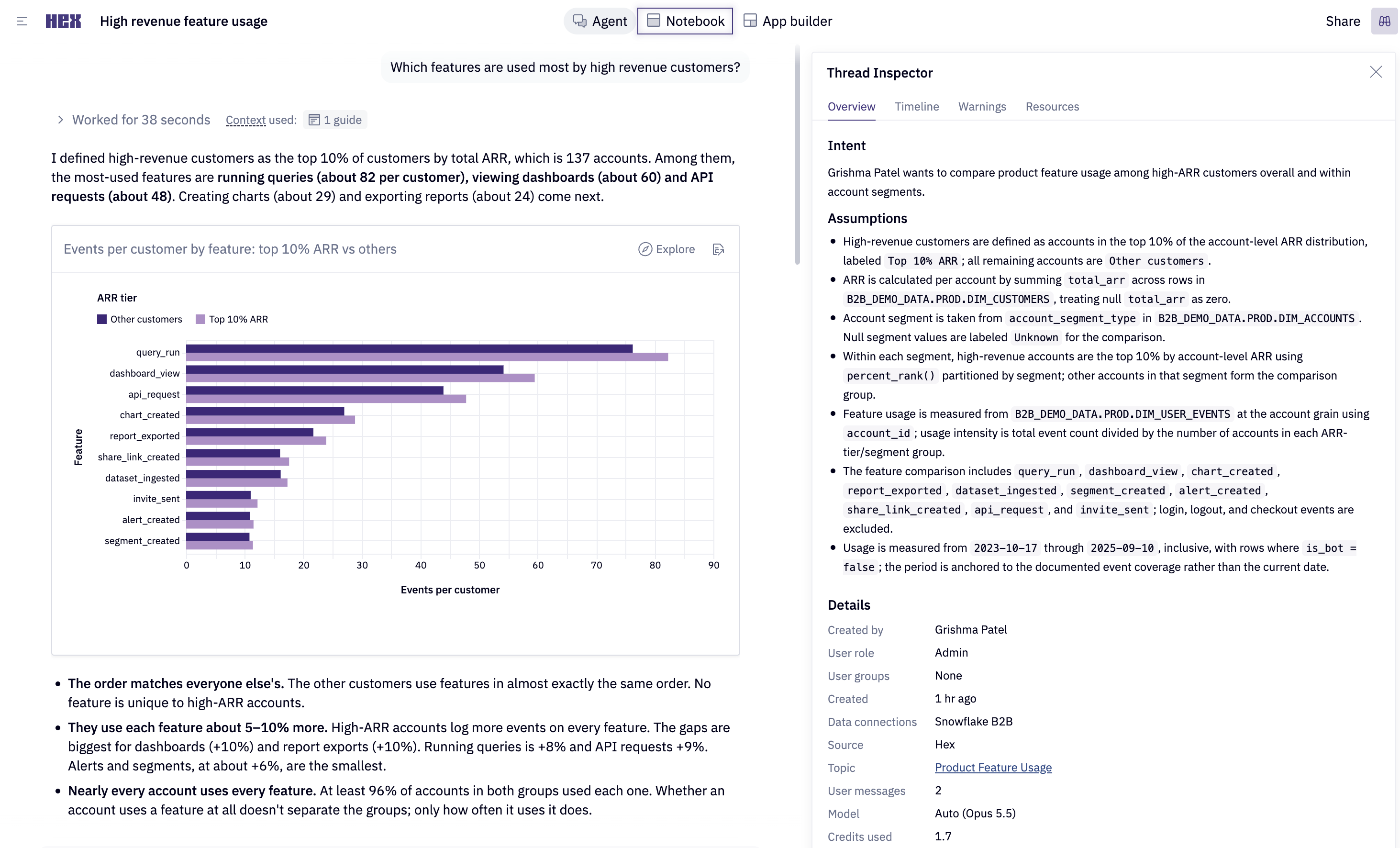 Analyze a Thread via the Thread Inspector